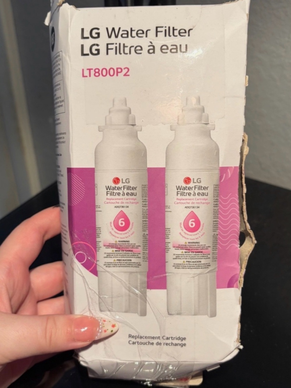 LG LT800P2 Water Filter 2 Pack ADQ736134 Refrigerator Replacement Genuine OEM